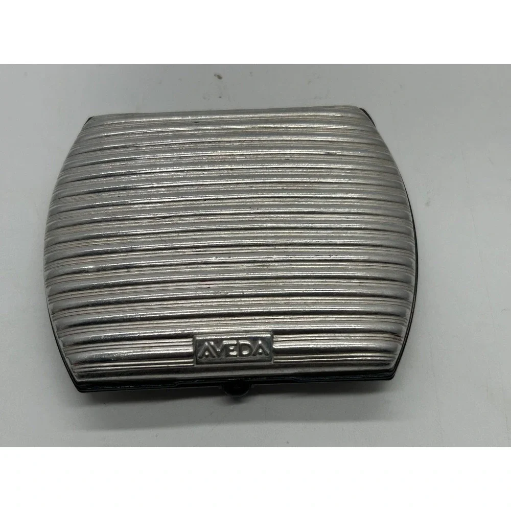 Vintage 80s AVEDA Customized Colour Compact Silver Metal Rare!